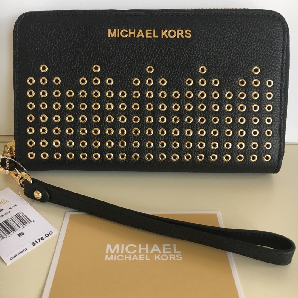 MICHAEL KORS HAYES WRISTLET/PHONE CASE   NWT